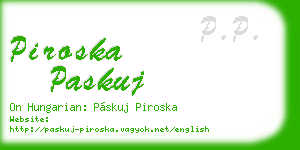 piroska paskuj business card