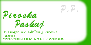 piroska paskuj business card